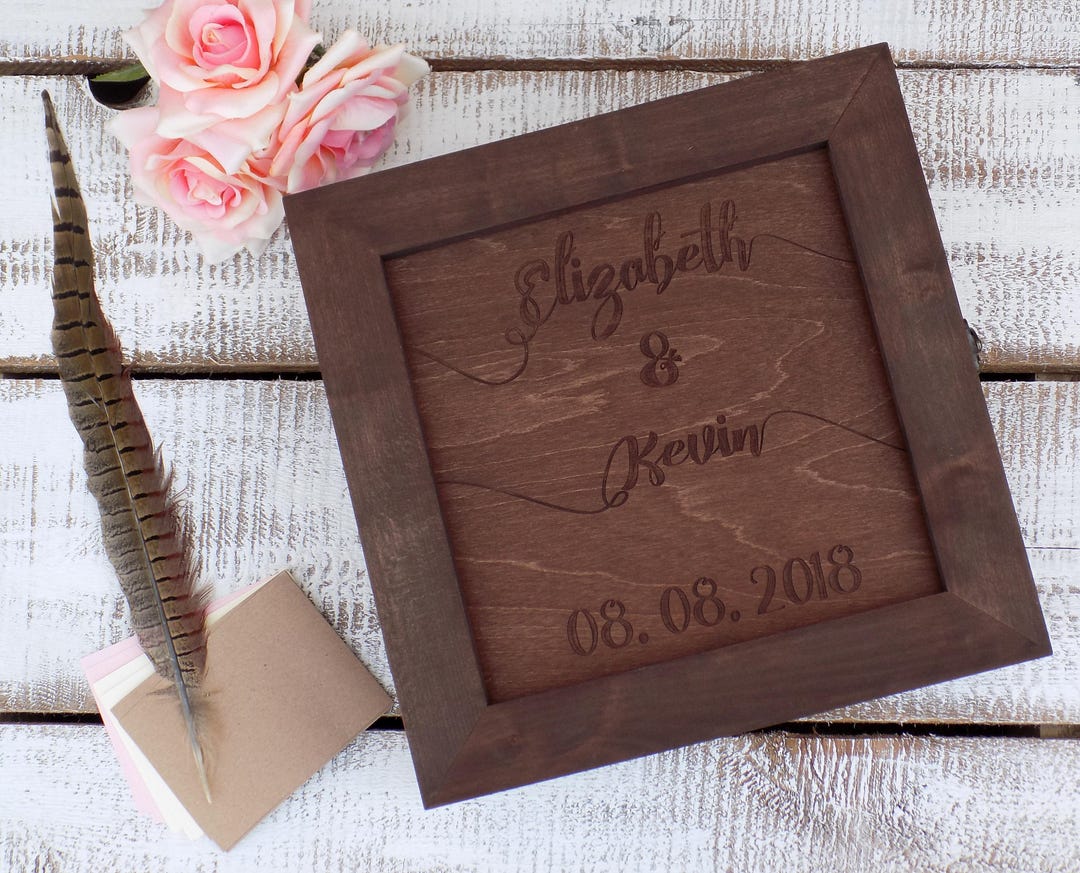 Custom Shadow Box Guest Book Wood Shadow Box Wedding Shadow Box Shadow