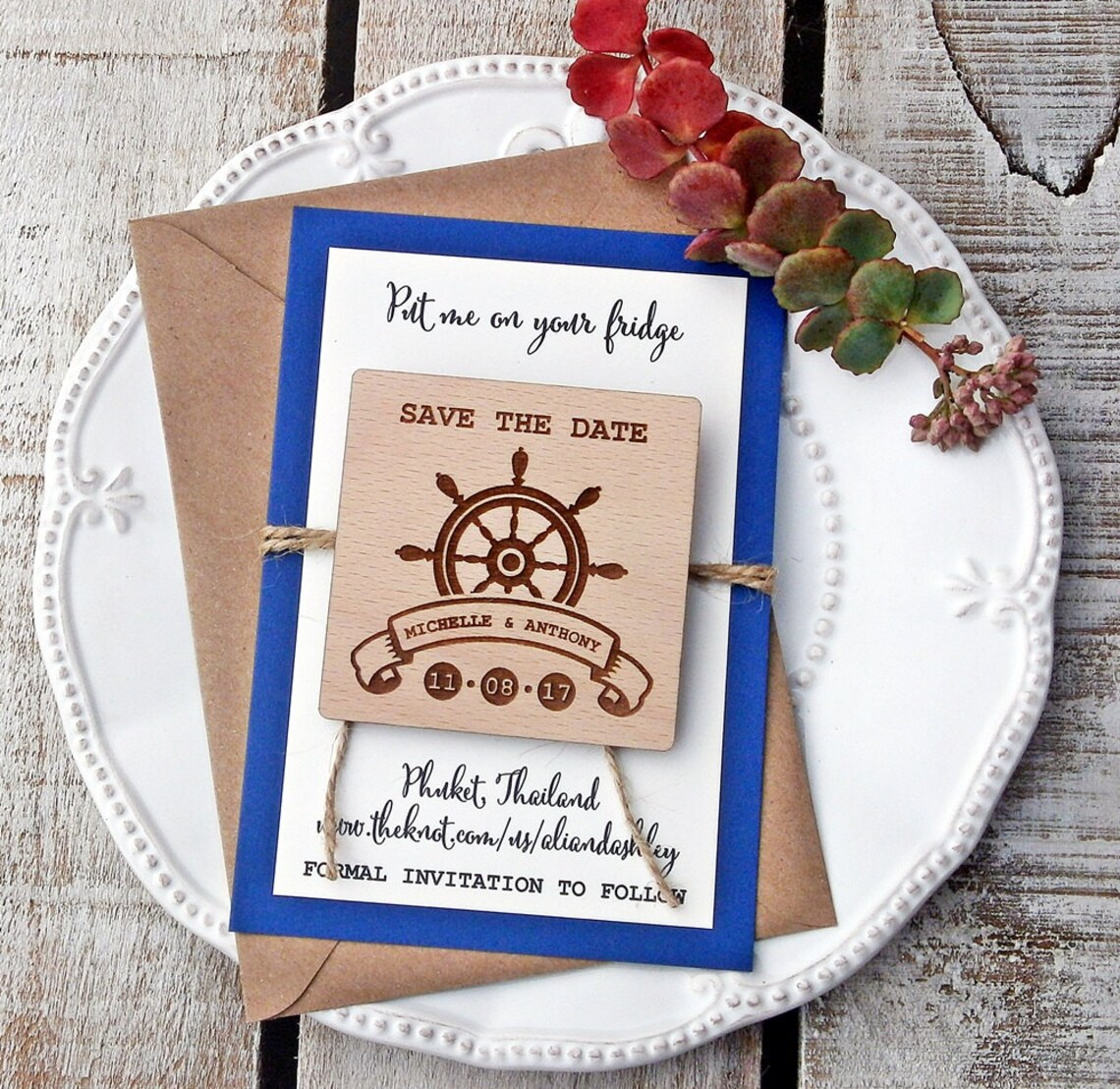 Beach Savethedate Beach Wood Wooden Etsy