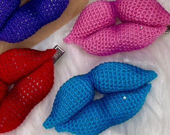 Lips Crochet Hair Clips