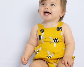 Neutral Baby Romper, Neutral Baby Clothes, Bee Baby Clothes, Bee Gift Baby, First Bee Day, Cute Baby Clothes, Infant Romper, Newborn Romper