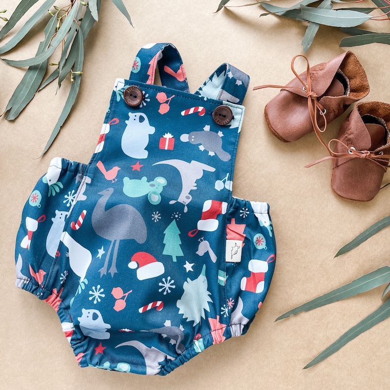 Christmas Baby Romper, Christmas Romper, Baby Romper, Christmas Baby Outfit, Australian Christmas Outfit, Australian Christmas Baby, Aussie 