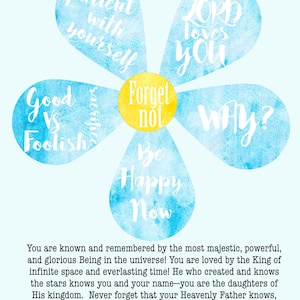 Forget me not digital printable