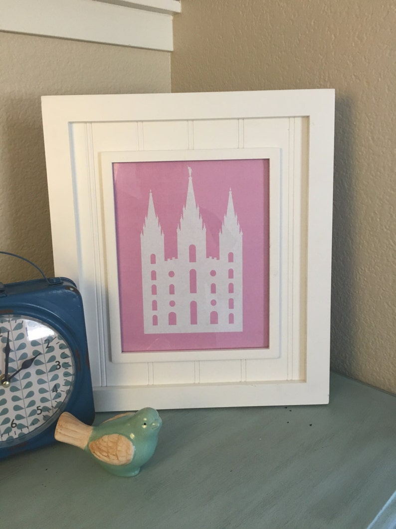 Süße, rosa LDS Tempel print Bild 2