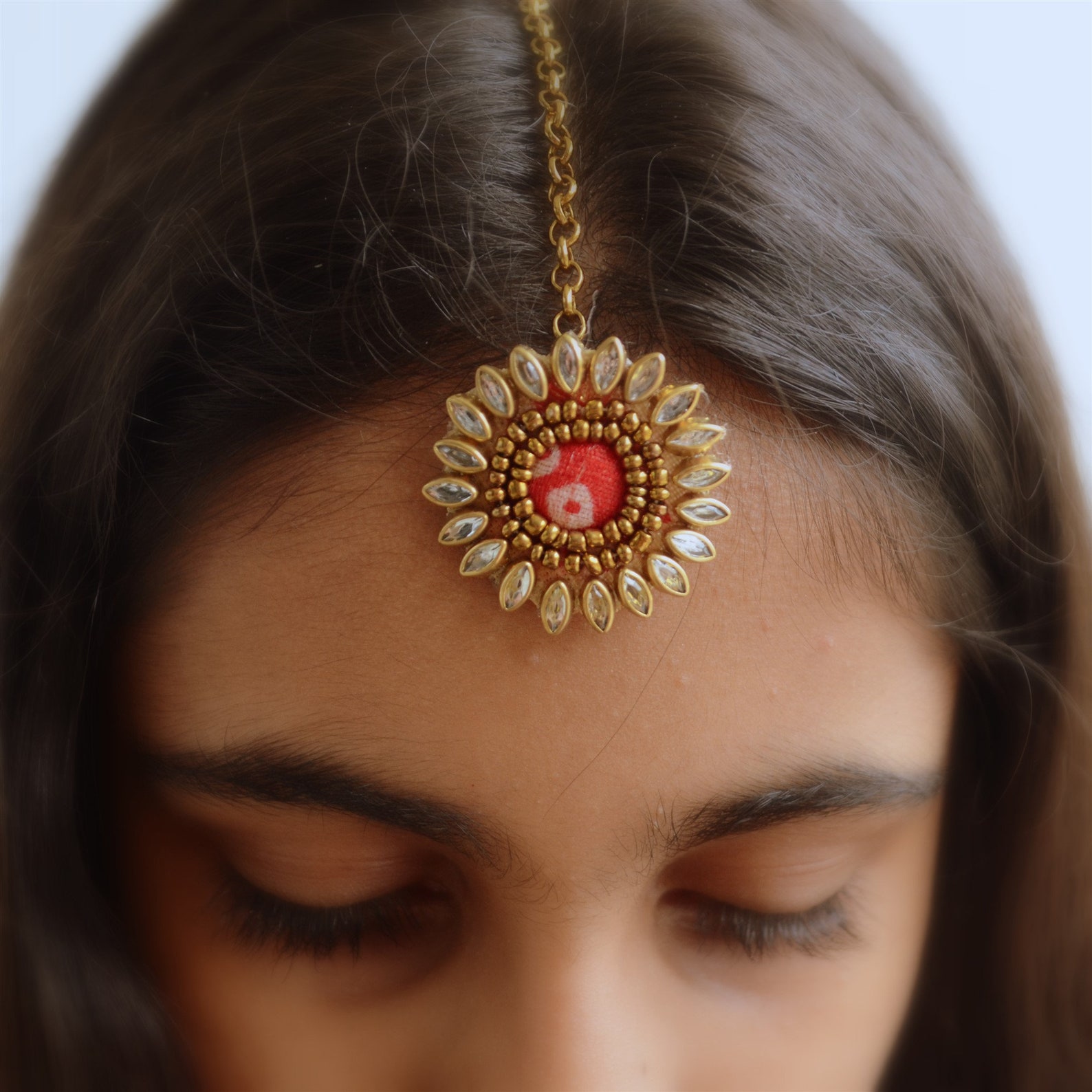 Indian Forehead Jewelry Sangeet Mehendi Maang Tikka Headpiece Etsy