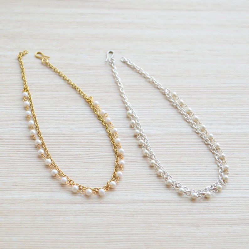 Bridal Ankle Chain Simple Anklets for women Must Have Indian Payal Pearl Beaded Anklet Barefoot Beach Jewelry Ankle Bracelet Gift Set