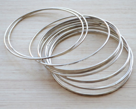 silver bangle bracelet sets