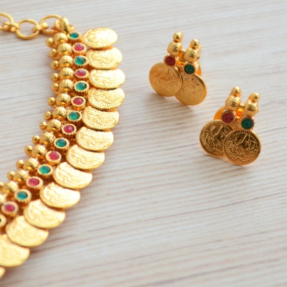Gold Coin Necklace with CZ Crystal Charm Gold Filled Medallion Necklac –  The Cord Gallery