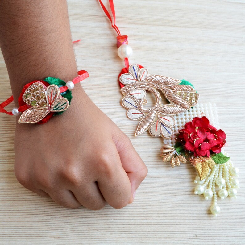 Rakhi Bracelet for Brother or Bhaiya and Lumba for Bhabhi Etsy