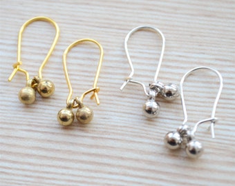 Minimalistische Ohrringe, Daily Wear Indische Ohrringe, kleine leichte Gold Silber Jhumka/Jhumki für Baby/Kinder/Mädchen/Frauen, Hoop Ohrring Geschenk Set