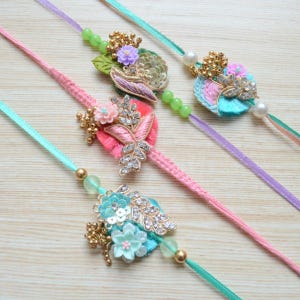 Rakhi for Brother, Raksha Bandhan gift for bhai or bhaiya, Indian rakhi bracelet pack for Rakshabandhan, Rajasthani rakhi set for kids