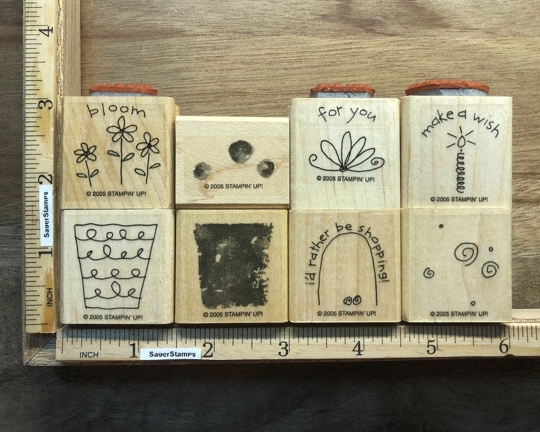 Stampin up - Rubber Stamp Set of 8 "fun Filled" Images and Sentiments ...