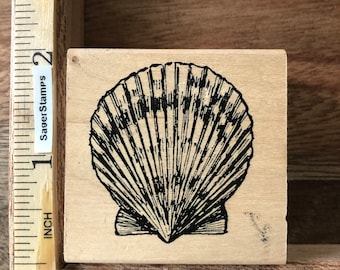 You Choose - Rubber Stamp by Stamp Francisco - Ocean Map, Shell, Conch, Scallop, Large Scallop - Sea / Ocean collage element, paper crafting