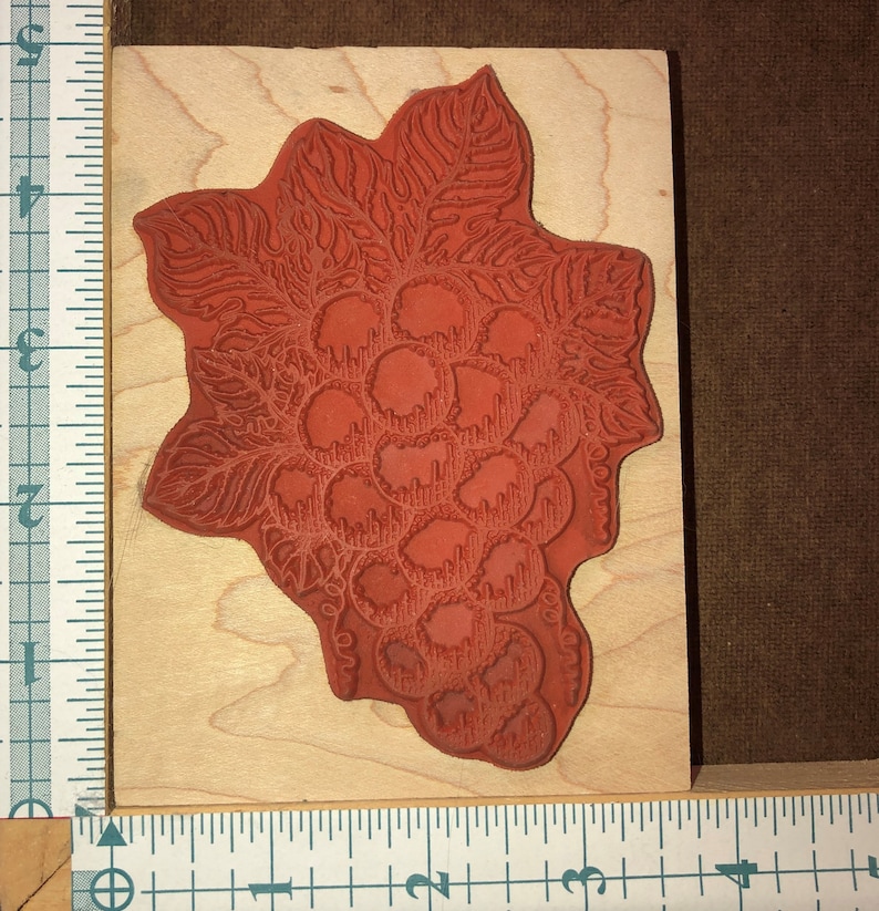 Card Making Rubber Stamp Grape Bunch Art Journals Altered Tag Scrapbook Diary Altered Book Holly Berry House