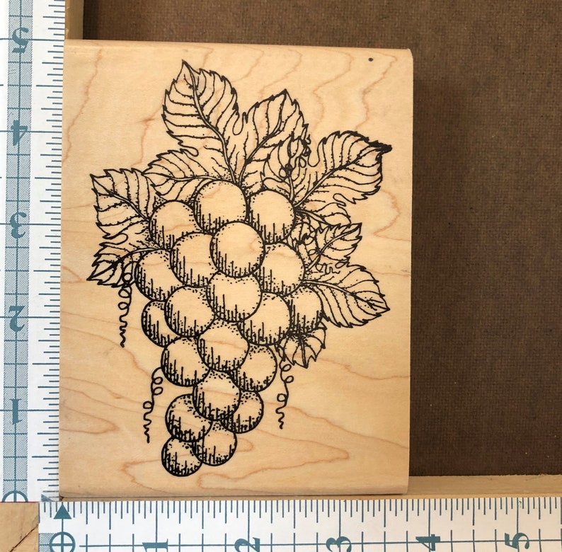 Card Making Rubber Stamp Grape Bunch Art Journals Altered Tag Scrapbook Diary Altered Book Holly Berry House