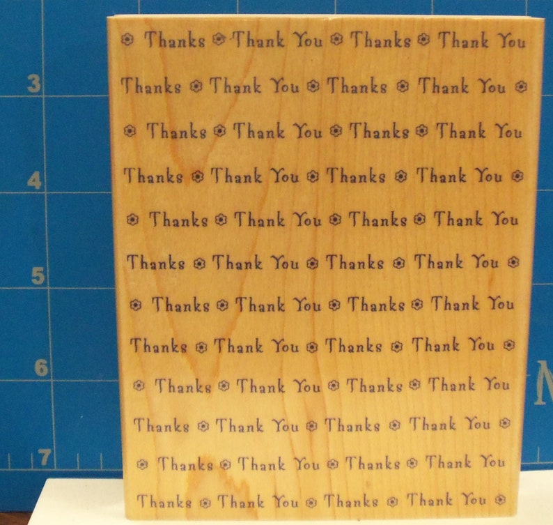 Thank you Rubber Stamp thank you notes journal scrapbook pages create greeting cards gift tags Hero Arts S1241 Background Image