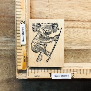 Rubber Stamp - Koala by 100 Proof Press - Australia wildlife image, art journal, scrapbook, card making, paper crafting, bookmarks, tag