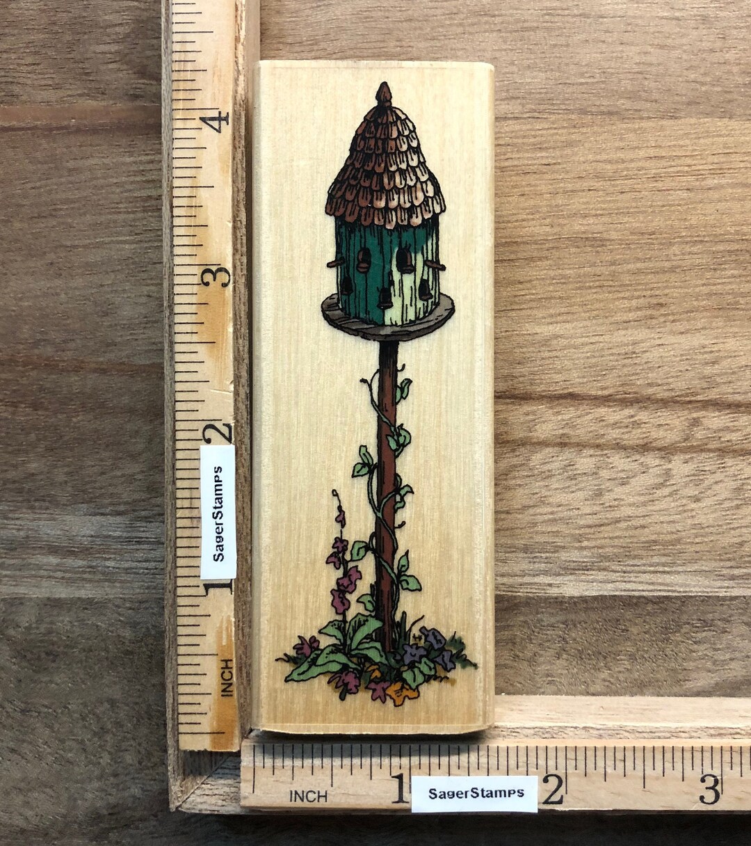 Rubber Stamp Large Birdhouse by Uptown Rubber Stamps Image Etsy