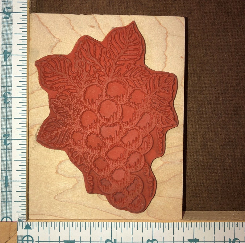 Card Making Rubber Stamp Grape Bunch Art Journals Altered Tag Scrapbook Diary Altered Book Holly Berry House
