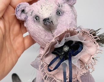 Vintage Style Plush Teddy Bear:Handmade Artist Collectible Teddy
