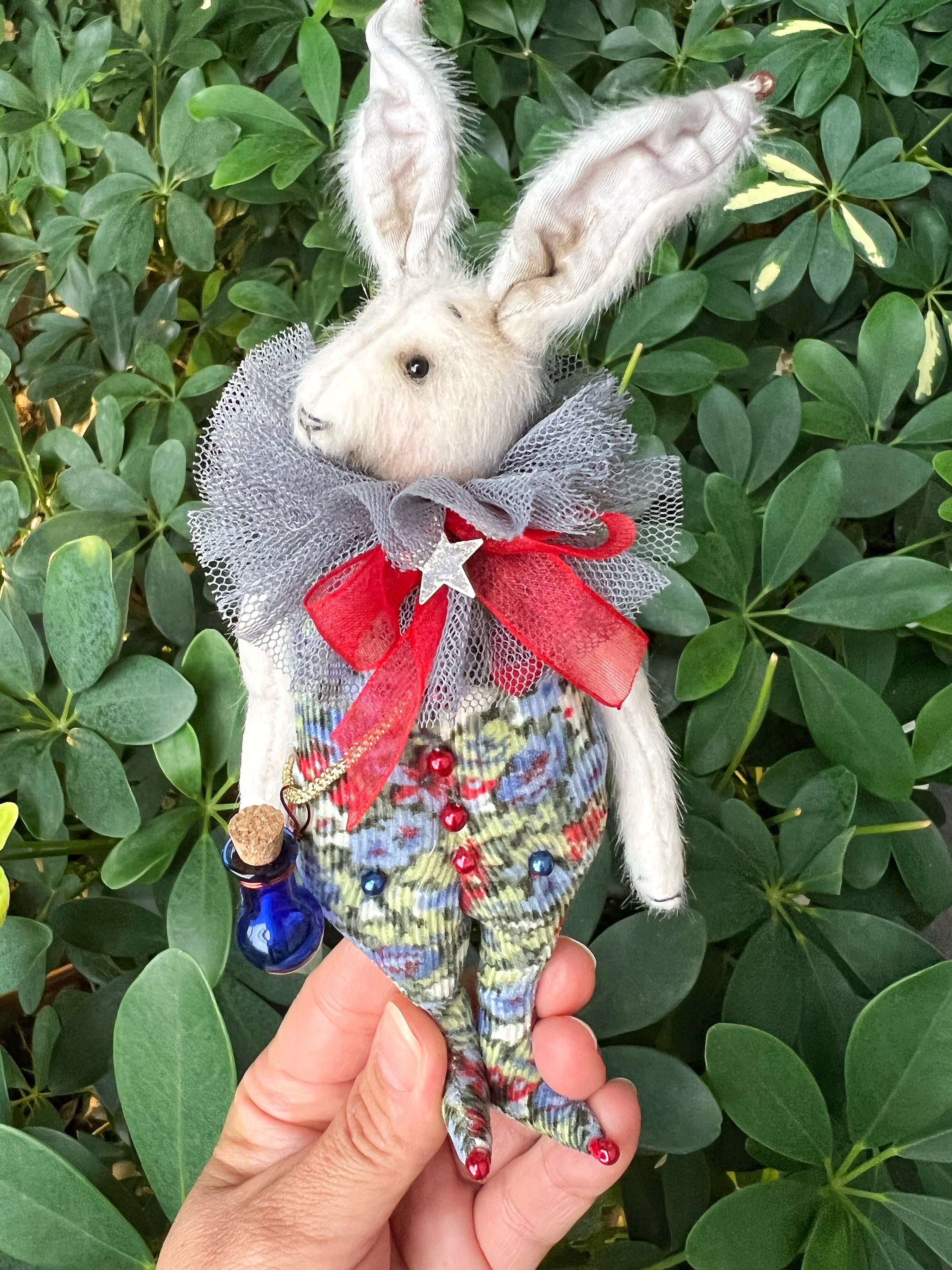 Artist Rabbit Dollhare Dollhandmade Collectible Stuffed Toygift for