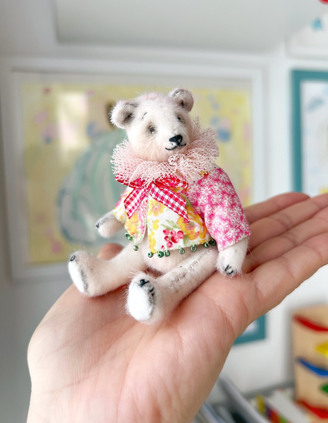Mini Teddy Bear-collectable Handmade Teddy Bear-artist - Etsy