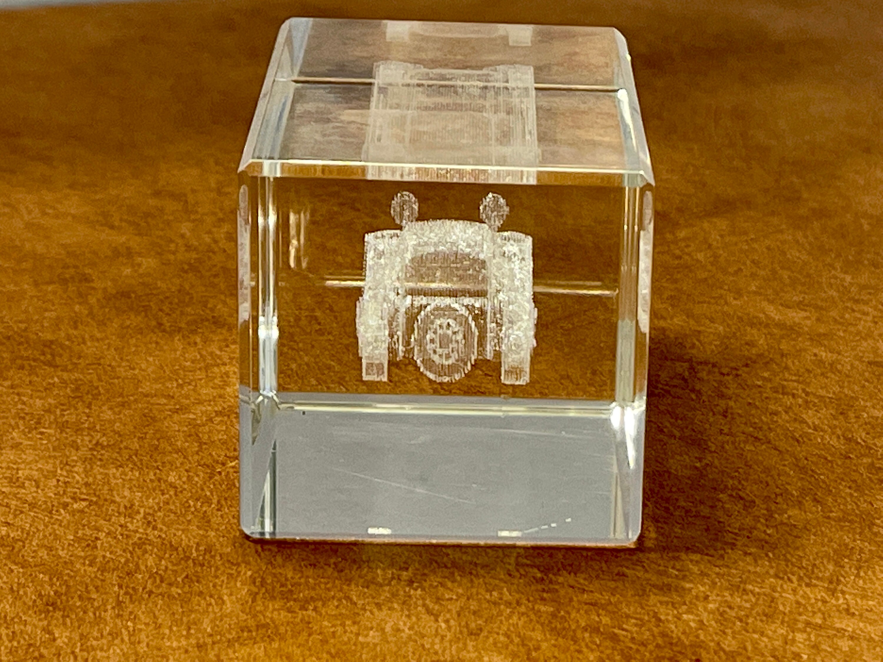 Rectangular 3D Paperweight With Laser Engraved Vintage Car - Etsy