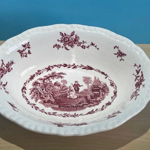Vintage Mason&#39;s ironstone oval vegetable dish &quot;Watteau&quot; Made in England