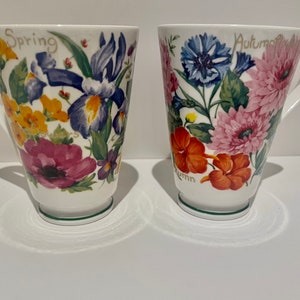 Set of 2 Roy Kirkham Bridgemere mugs.  Made in England