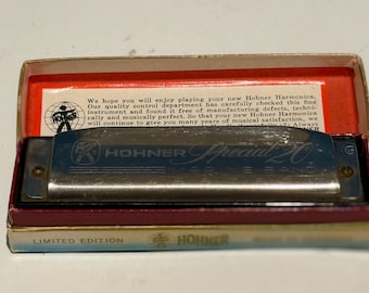 M. Hohner 125 Jubilee Harmonica Key G.  Made in Germany Ca 1982