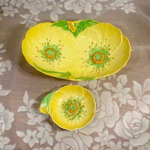 Vintage Carlton Ware Servierschalen Buttercup Blumen Muster