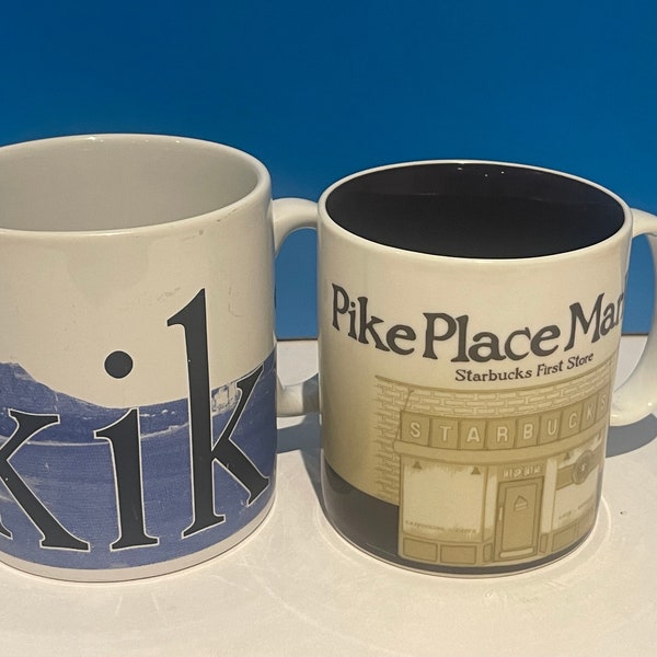 Keuze uit verzamelbare Starbucks-mokken: Waikiki. City Mug-collectie of Pike Market Place Collector-serie