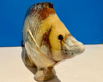 大きな陶器の魚の置物、装飾芸術作品 - Etsy 日本