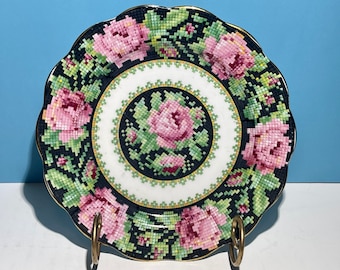 Royal Albert Needle point dessert plate. CROWN china