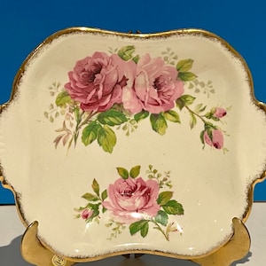Royal Albert American Beauty sweet meat dish or Nuts dish. Made in England