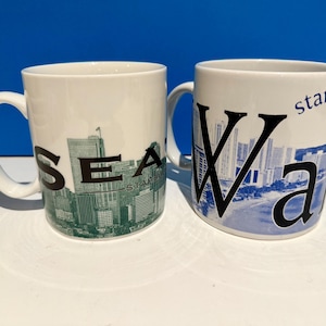 Verzamelbare Starbucks-mokken &#39;City Mug&#39; en Skyline-serie: Waikiki en Seattle.