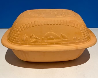 Vintage Schlemmertopf clay oven dish made in Western Germany