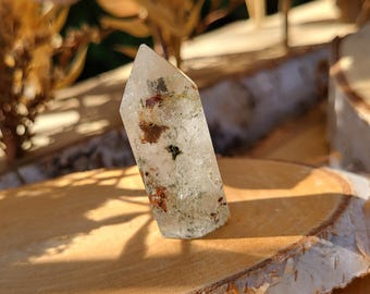 Garden Quartz Tower Lodolite Obelisk Gemstone Phantom Quartz Palm Stone Point Yoga Chakra Reiki
