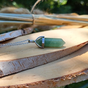 Aventurine necklace silver aventurine pin gemstone necklace gemstone
