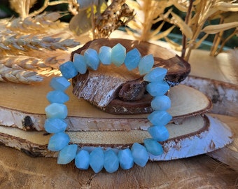 Aquamarine Bracelet Freeform Nuggets