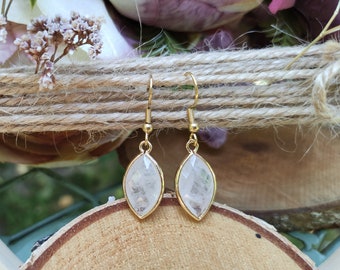 Earrings rock crystal earrings gold gemstone earrings