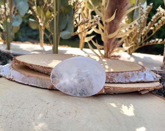 Rock crystal worry stone gemstone palm stone