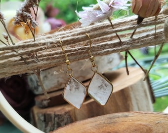 Earrings rock crystal earrings gold gemstone earrings