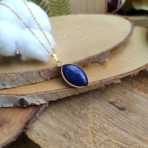 Lapis lazuli necklace gold gemstone necklace gemstone