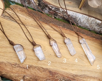 Rock crystal necklace gemstone necklace band brown crystal necklace gemstone jewelry