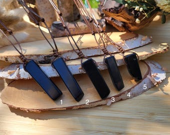 Tourmaline necklace black tourmaline gemstone necklace band brown crystal necklace gemstone jewelry