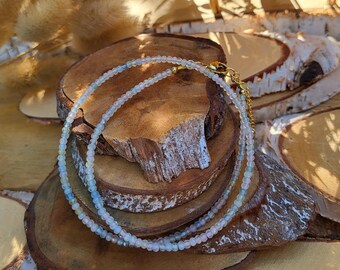 Morganite choker necklace short necklace gold dainty necklace filigree crystal pearl choker