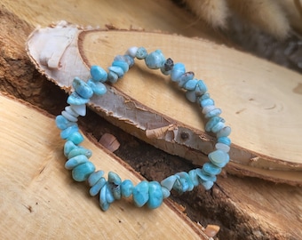 Larimar Bracelet Larimar Chips Gemstone Bracelet