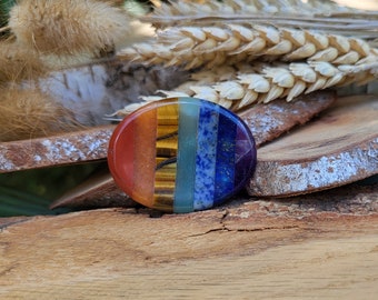 Chakra Worry Stone Gemstone Amethyst Jasper Sodalite Tiger Eye Aventurine Jade Lapis Lazuli Talisman