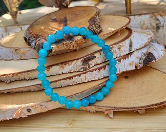 Peruvian Amazonite Bracelet 6 mm Pearl Gemstone Bracelet