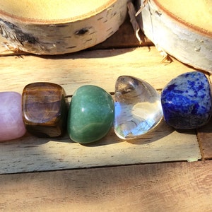 Chakra Stones Gemstones Set 7 Chakras Amethyst Lapis Lazuli Jasper Rock Crystal Aventurine Tiger Eye Rose Quartz